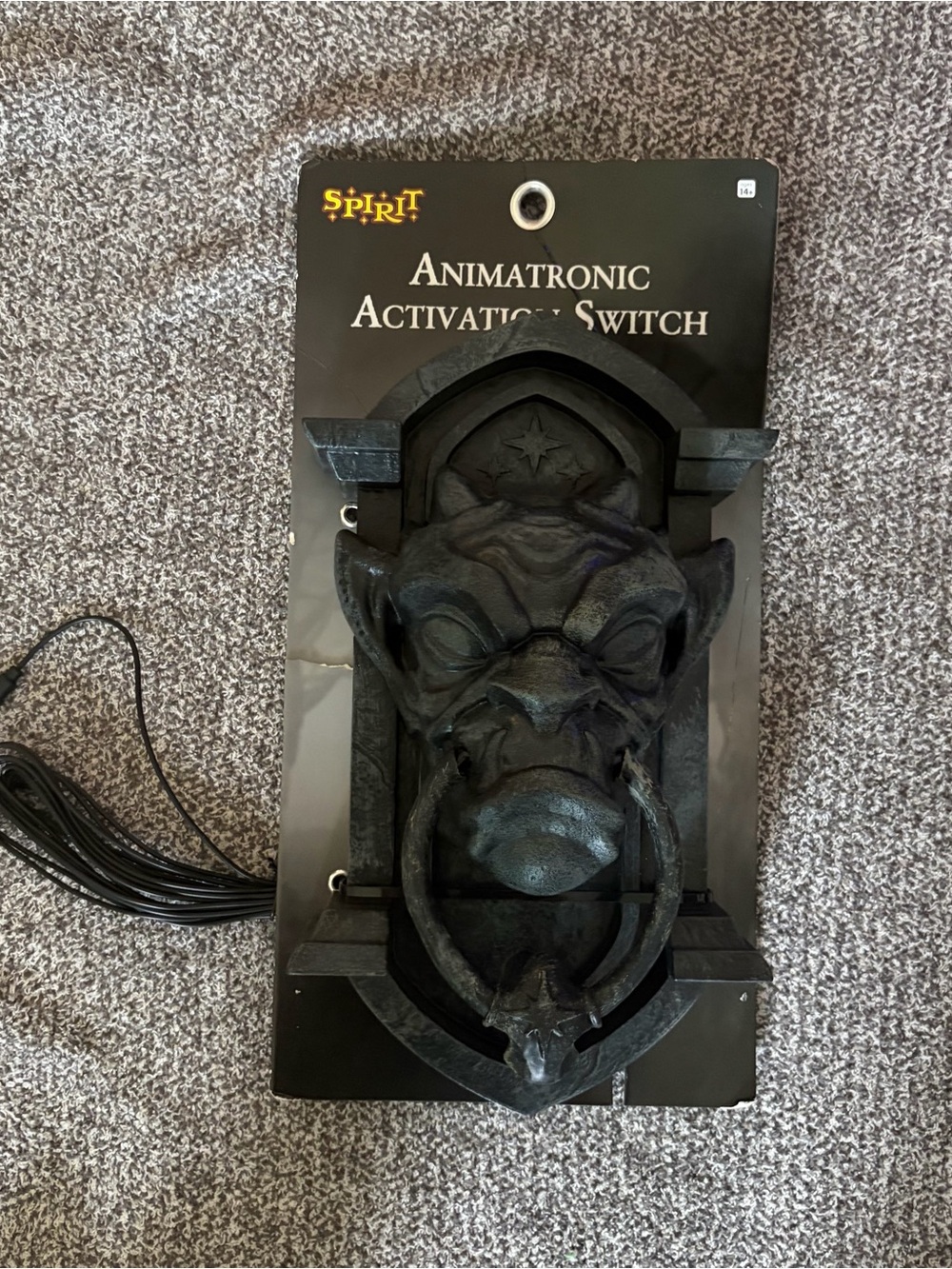 Spirit Black Gargoyle Animatronic Activation Switch Door Knocker